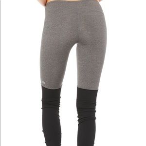 Alo yoga leggings goddess heather gray black xs